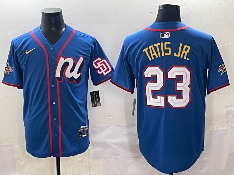 Men 2025 San Diego Padres #23 Tatis jr Blue All star Nike MLB Jersey style 1->youth mlb jersey->Youth Jersey